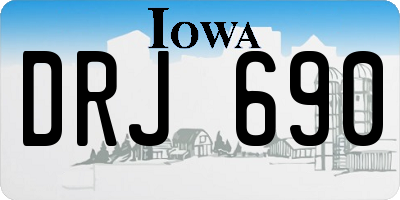 IA license plate DRJ690
