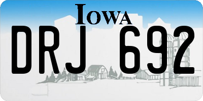 IA license plate DRJ692
