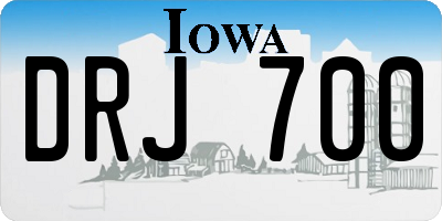 IA license plate DRJ700