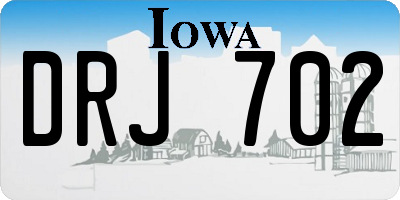 IA license plate DRJ702
