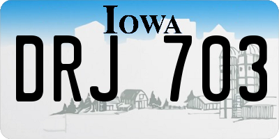 IA license plate DRJ703