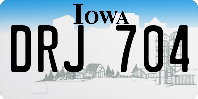 IA license plate DRJ704