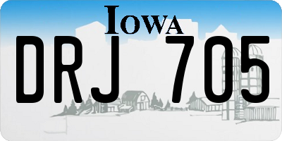 IA license plate DRJ705