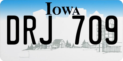 IA license plate DRJ709