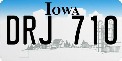 IA license plate DRJ710