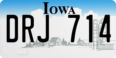 IA license plate DRJ714