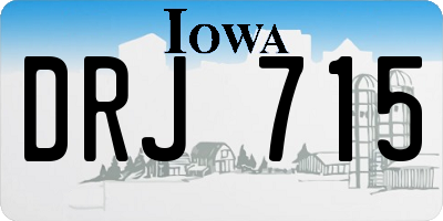 IA license plate DRJ715