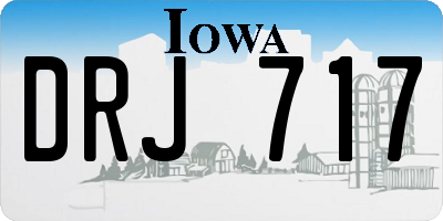 IA license plate DRJ717