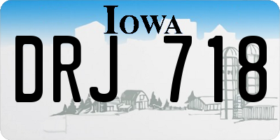 IA license plate DRJ718