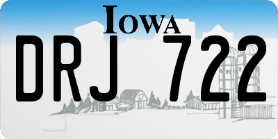 IA license plate DRJ722