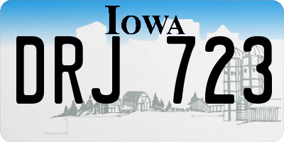 IA license plate DRJ723