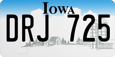 IA license plate DRJ725