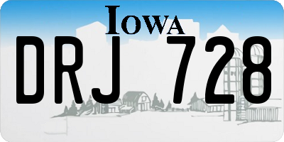 IA license plate DRJ728