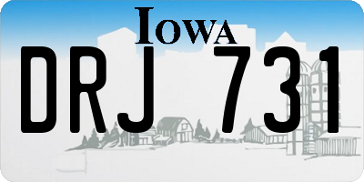 IA license plate DRJ731