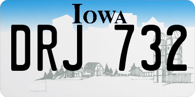 IA license plate DRJ732