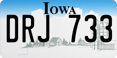IA license plate DRJ733
