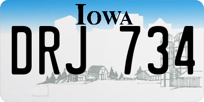 IA license plate DRJ734