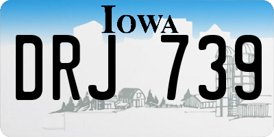 IA license plate DRJ739