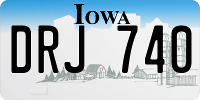 IA license plate DRJ740