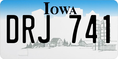 IA license plate DRJ741