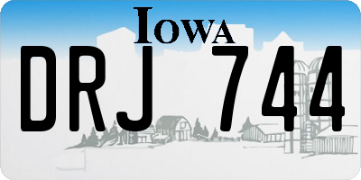 IA license plate DRJ744