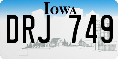 IA license plate DRJ749