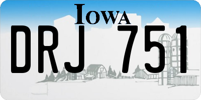 IA license plate DRJ751