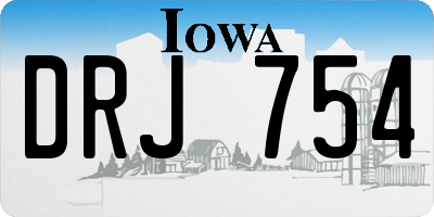 IA license plate DRJ754