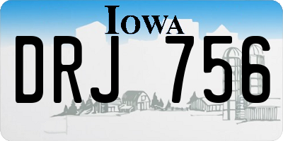 IA license plate DRJ756