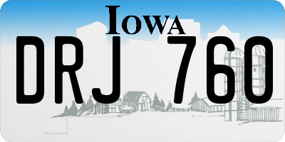 IA license plate DRJ760