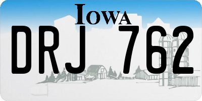 IA license plate DRJ762
