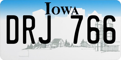 IA license plate DRJ766