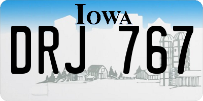 IA license plate DRJ767