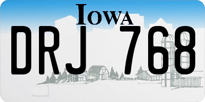IA license plate DRJ768