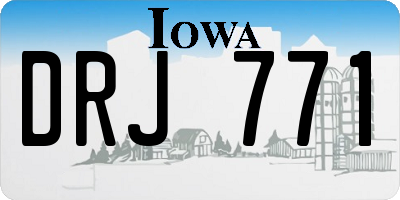 IA license plate DRJ771