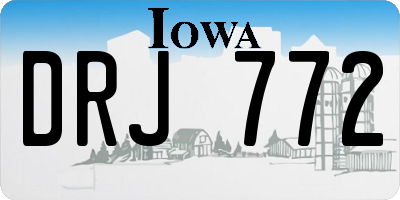 IA license plate DRJ772