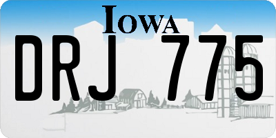 IA license plate DRJ775