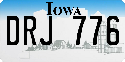 IA license plate DRJ776