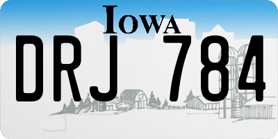 IA license plate DRJ784