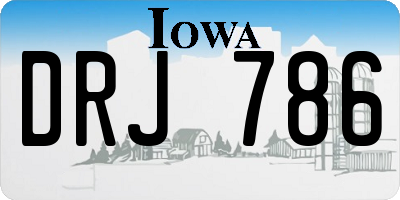 IA license plate DRJ786