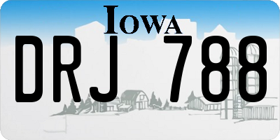 IA license plate DRJ788