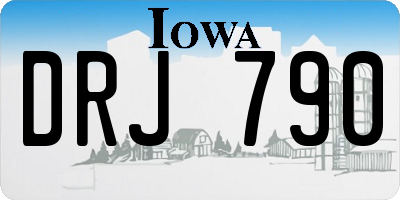 IA license plate DRJ790
