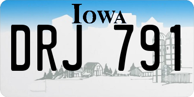 IA license plate DRJ791