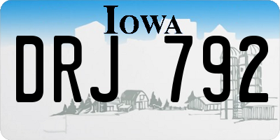 IA license plate DRJ792