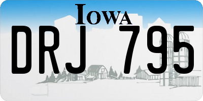 IA license plate DRJ795