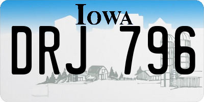 IA license plate DRJ796