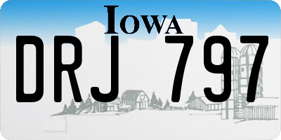 IA license plate DRJ797