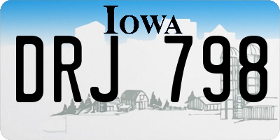 IA license plate DRJ798