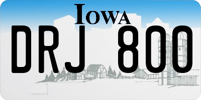 IA license plate DRJ800