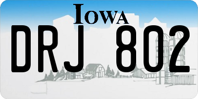 IA license plate DRJ802